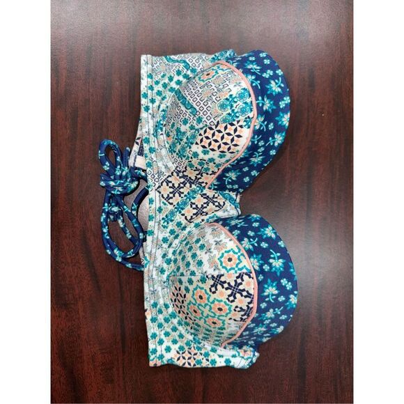 Adore Me Tie Back Strapless Bikini Top Size 32A - Picture 1 of 5